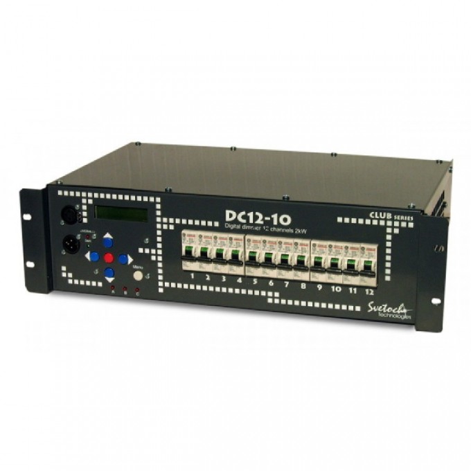 LIGHT UNION DC12-10 цифровой диммер, 12 каналов по 2 кВт EQ-0001
