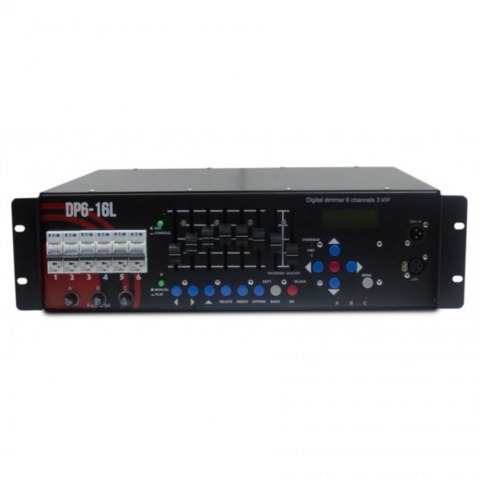 LIGHT UNION DP6-16L цифровой диммер, 6 каналов по 3 кВт EQ-0017